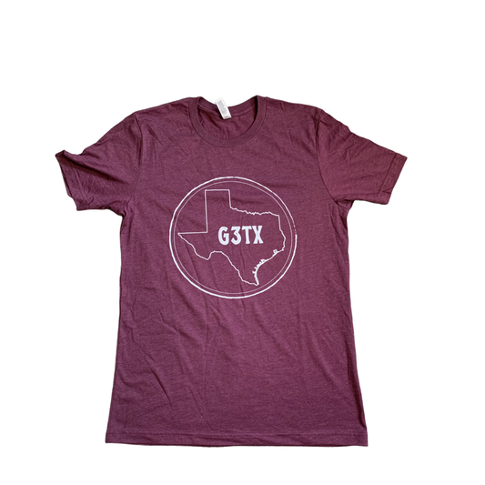 Circle G3TX Logo Tee - Heather Maroon