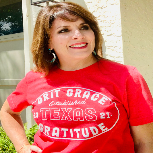 Grit Grace & Gratitude, Texas Est. 2021 - Heather Red